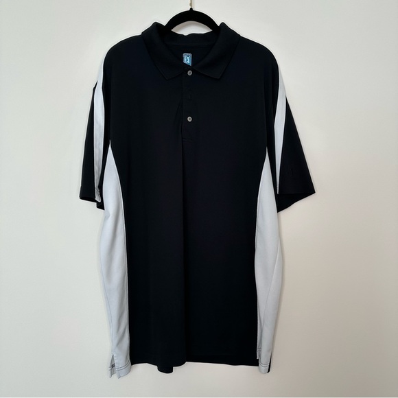 PGA Tour Other - PGA Tour- Polo Golf Shirt- Black & White- Men’s XXL